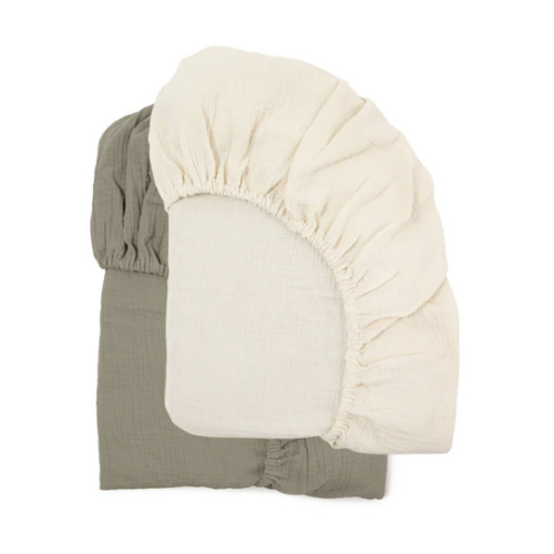 Muslin Crib Sheets | Natural + Birch