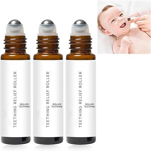 Teething Roller All Natural for Babies,A Thousand Roses Teething Roller Oil,Velaria Teething Roller,Baby Teething Oil Roller,Velaria Natural Pain Relief Roller(3pcs)