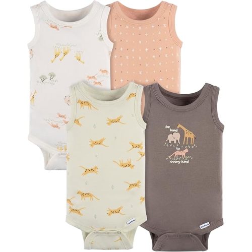 Gerber Baby Boys Multi-Pack Sleeveless Onesies Bodysuit