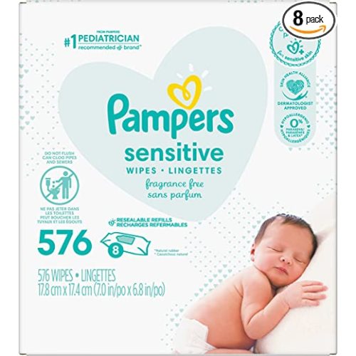 pampers sensitive baby wipes 576 ct OLD