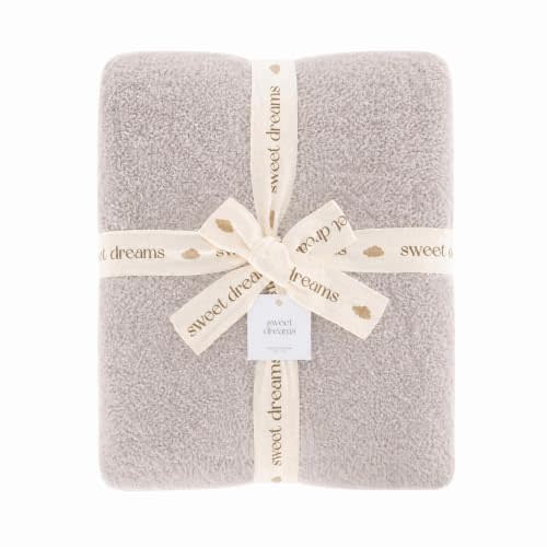 Sweet Dreams Soft 30x40 Baby Blanket - Breathable Blanket for Boys & Girls, Swaddle, Tummy Time (Stone)