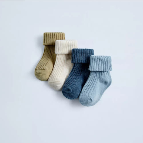 FOUR-PACK OF COLORFUL SOCKS - Bluish | ZARA United States
