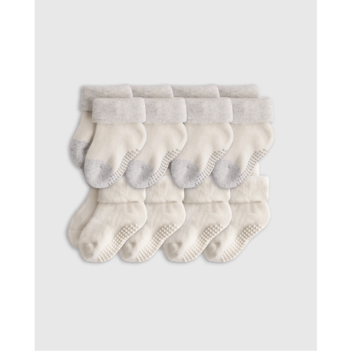 Organic Gripper Fold Over Socks 8-Pack
