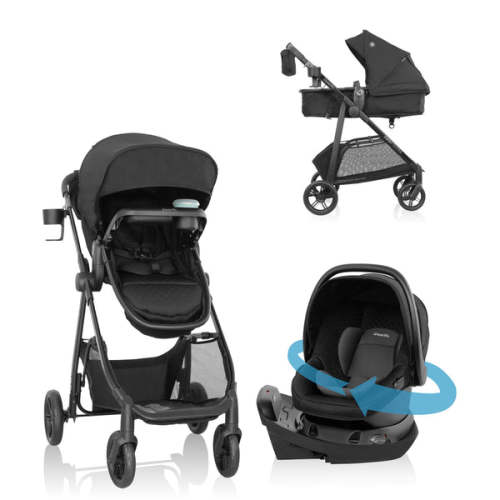 Evenflo - Omni Ultra Travel System w/ Revolve180 LiteMax NXT Rotational Infant Car Seat