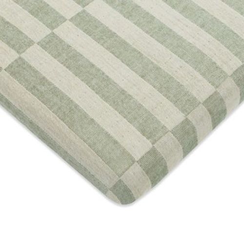 Babyletto All-Stages Midi Crib Sheet in GOTS Certified Organic Muslin Cotton - Moss Stripe