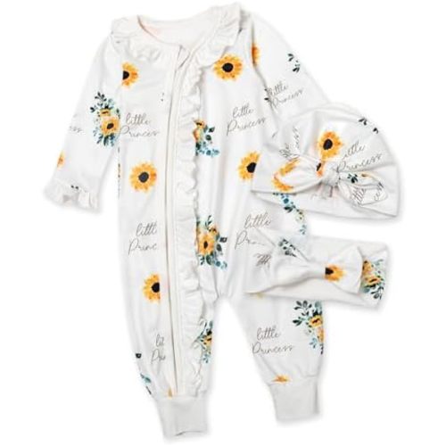 Baby Girl Outfit Newborn Flower Going Home Clothes with Flower Print