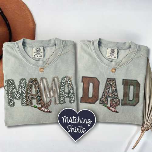 Mom And Dad Camo Shirts, Gift For New Parents, Mama Dada T-Shirts, Pregnancy Announcement Tees, Parents Christmas Gift, Mom Dad TShirts