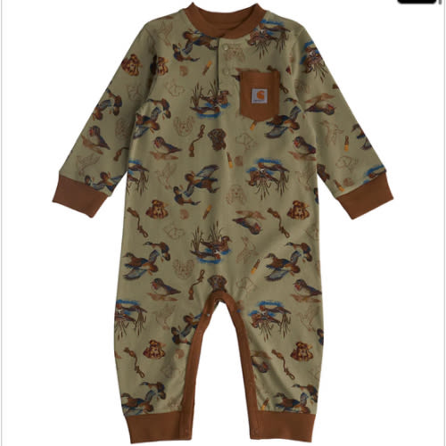 Boys' Long Sleeve Duck Print Coverall (Baby) | Baby Boy Overalls | Carhartt