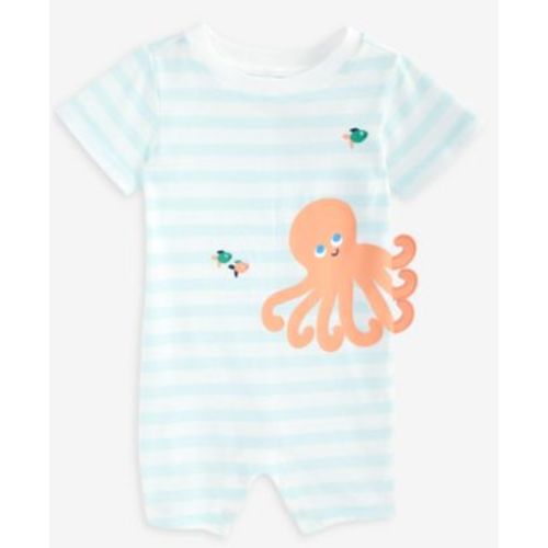 Baby Boys Octopus Graphic Striped Sunsuit, Exclusively at Macy's