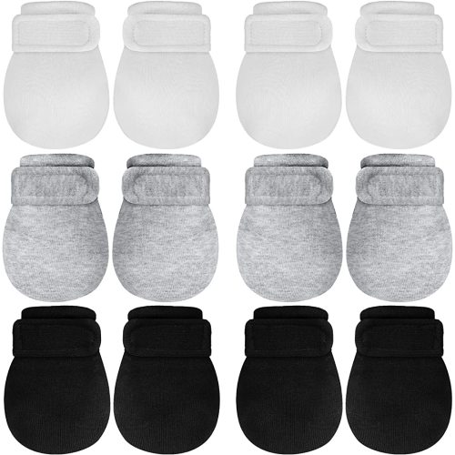 Newcotte Adjustable Baby Mittens No Scratch Newborn Cotton Breathable Gloves Warm Baby Mitts for Boys