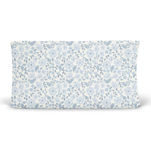 Botanical Blue Changing Pad Cover