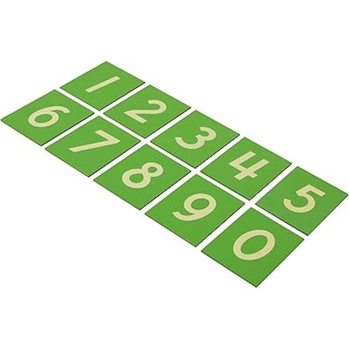 MONTESSORI OUTLET Sandpaper Numerals (USA Print) for 3-6 Years Montessori Education at School and Home