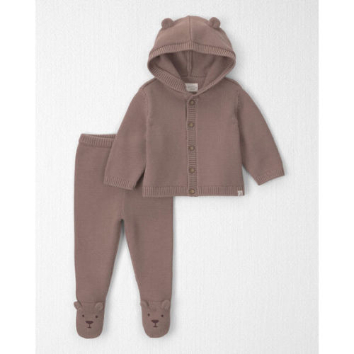 Baby 2-Piece Organic Cotton Sweater Knit Cardigan & Pant Set - Little Planet | Carter's