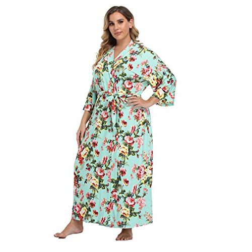 Super Shopping-zone Women's Plus Size Long Robes Kimonos Plus Size Maternity Robes Delivery Robes Sleepwear