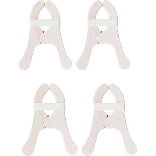 Sarah's Silks 4 Pack of Wooden Play Clips for Kids | Montessori and Waldorf Toys for Fort Building, Imaginative, and Pretend Play