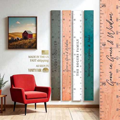 Personalized Growth Chart for Kids-Wood Growth Chart-Kids Growth Chart Wooden Height Chart for Kids Ruler Growth Chart,Kid Measurement Board