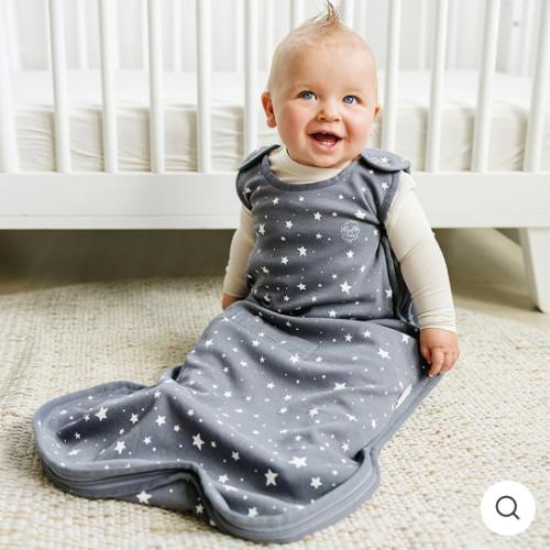 4 Season® Ultimate Baby Sleep Bag, Merino Wool & Organic Cotton, Star Gray