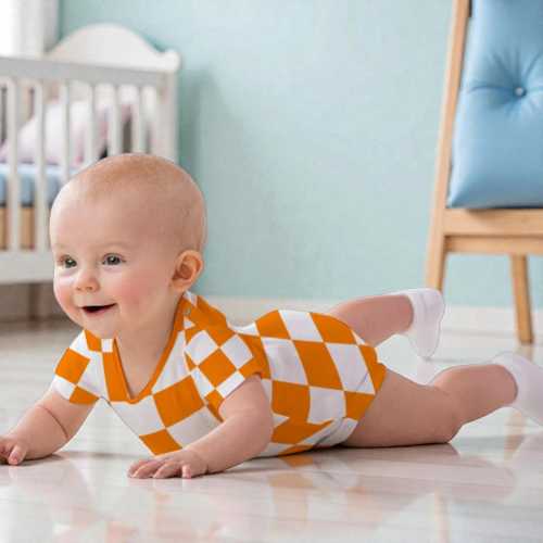 Checkerboard Baby Romper Baby Shower Gift First Birthday Gift Tennessee Baby Gift
