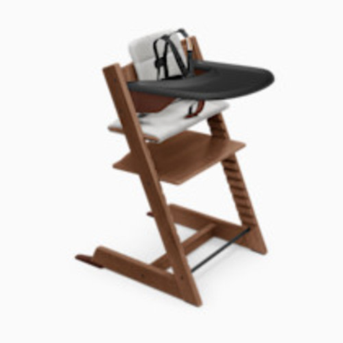 Stokke Tripp Trapp High Chair Complete² - Warm Brown/Anthracite Cushion/Black Tray