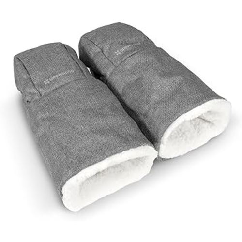 UPPAbaby CozyHandmuff - Easily Attaches to Stroller Handlebars - Ultra-Plush, Weather-Proof Hand Protection - Greyson (Charcoal Mélange)