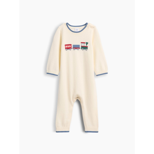 Baby Train Sweater One-Piece