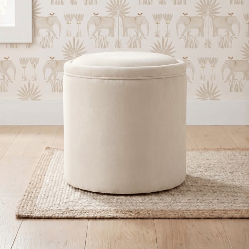 Nursery Ottoman - Ivory