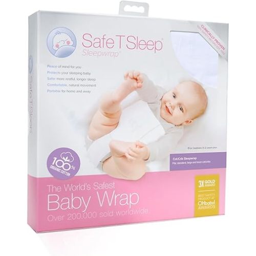Sleepwrpap® Baby Wrap - Cot/Crib Size - Fits Bedside co-Sleeper, Standard cot and Standard American cot/Crib
