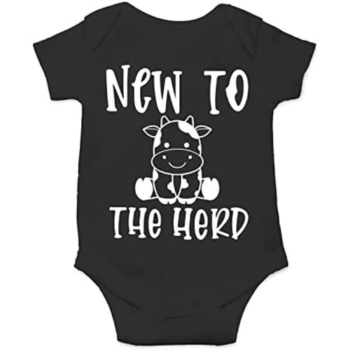 Belle Homie New To The Herd - Funny Baby Essentials Bodysuit - Cute Baby Girl Clothes Newborn Boy Outfit