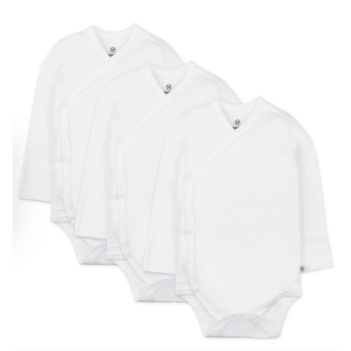 3-Pack Organic Cotton Long Sleeve Side-Snap Bodysuits | Honest Baby Clothing