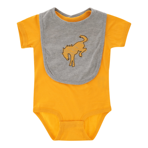 Ford B is for Bronco 2pc Yellow Baby Bodysuit & Bib Set