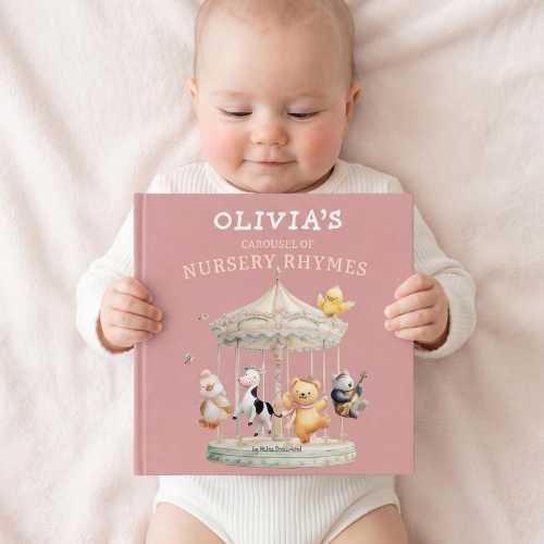 Personalized Children's Nursery Rhymes Book, Baby Girl First Birthday Gift, Keepsake Storybook for Niece