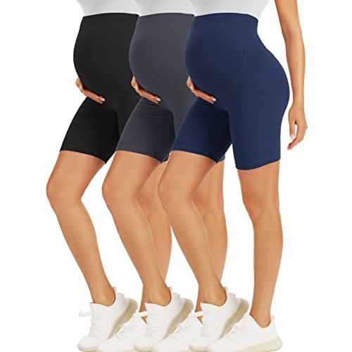 BONVIGOR Buttercloud Maternity Shorts Over The Belly - 5"/8" Biker Shorts for Pregnancy Workout Yoga Athletic Casual Lounge