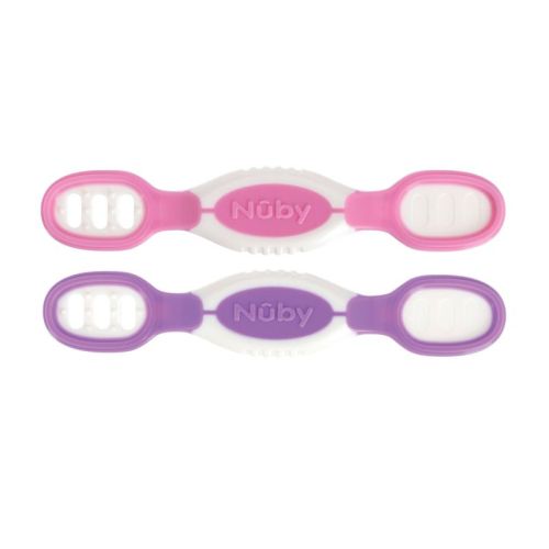 Nuby Dip or Scoop Spoons - Girl - 2pk