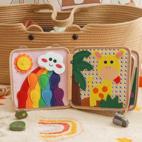 Montessori Felt Quiet Book – Interactive Sensory Toy for Toddlers