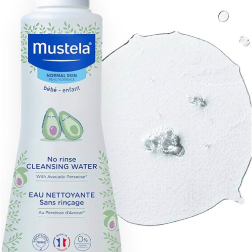Mustela No-Rinse Micellar Cleansing Water for Babies - Made with Natural Avocado Perseose & Aloe Vera - Safely Cleans Baby's Face, Hands & Diaper Area - 1 or 2-Pack - Various Sizes