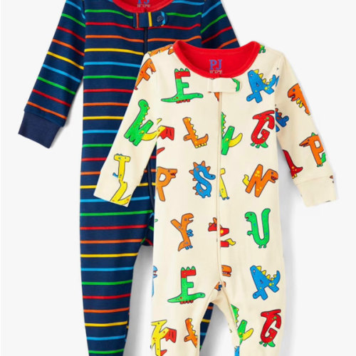 The Children's Place Baby And Toddler 100% Cotton Long Sleeve Zip Front One Piece Footed Pajamas,sleep & Play
