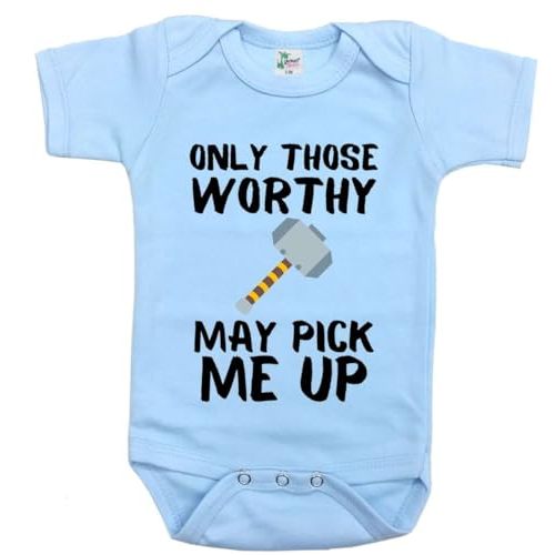 Only Worthy May Pick Me Up-Thor newborn Baby Bodysuit infant Outfit Onesie & Blb