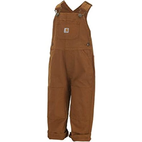 Carhartt Kid's CM8609 Loose Fit Canvas Bib Overall - Boys - 3 Months - Carhartt Brown