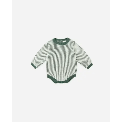 Haywood Romper || Green Stripe