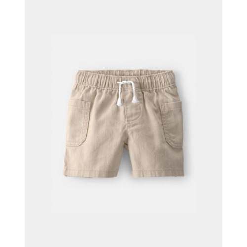 Baby Boy Twill Drawstring Shorts - Khaki - OshKosh B'gosh | Carter's