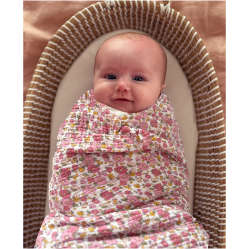 Muslin Swaddle Rose Garden