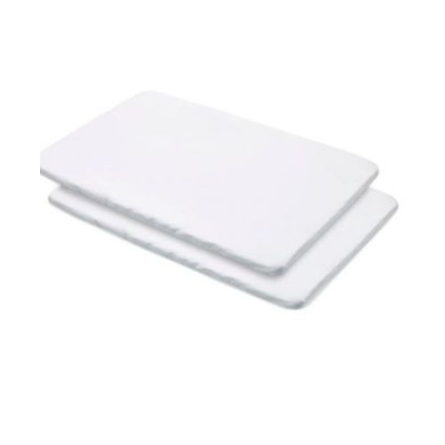All-in-One Fitted Sheet & Waterproof Cover for 39" x 27" Play Yard Mattress (2-Pack)