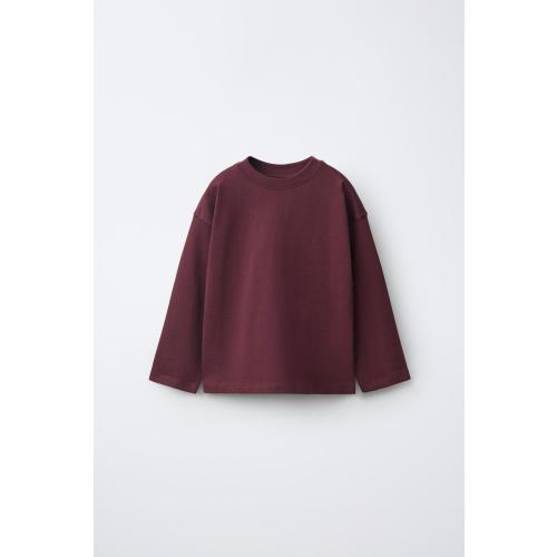 PLAIN T-SHIRT - Dark red | ZARA United States