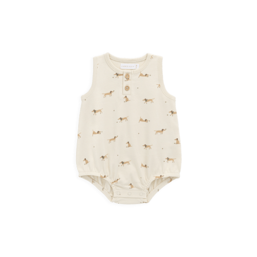 Organic Cotton Archie Playsuit - Play Ball Cassava – Jamie Kay USA