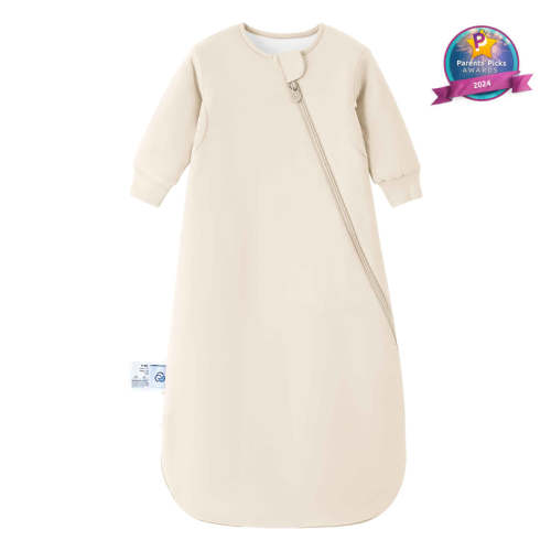 Warm Long Sleeve Sleep Sack 2.5 TOG - Organic Cotton & Camel Wool - Cream