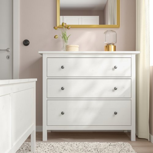 HEMNES 3-drawer dresser - white stain 42 1/2x37 3/4 "