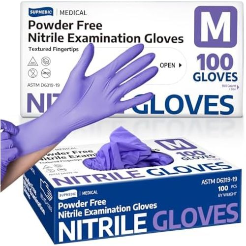 Medical Soft Max™ Nitrile Disposable Gloves, 100 ct Latex-Free Powder-Free Chemo Rated Food Safe Cleaning Exam Glove