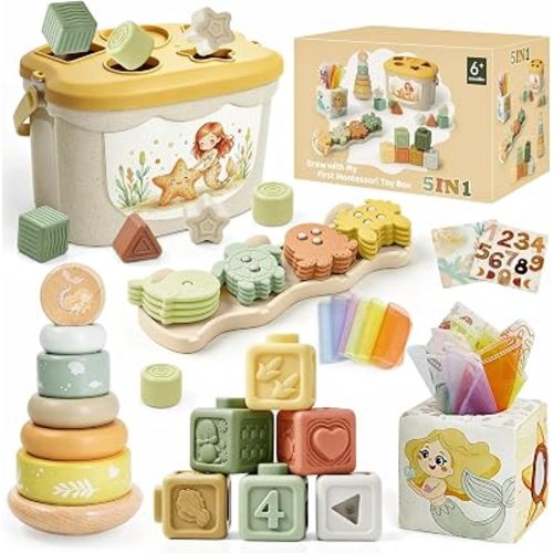 Baby Toys for 6-12 Months, Montessori Toys for 6 Month Old Gift Set