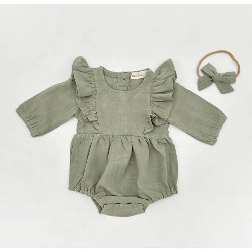 Mint Gabriella Romper Set – Olive and Cradle