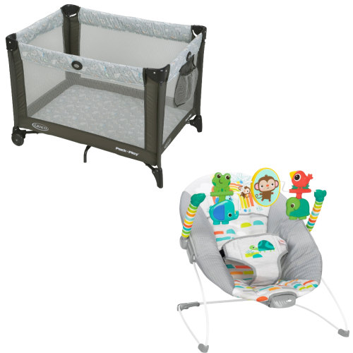 REBEL Marty Playard + Playful Paradise Baby Bouncer Bundle